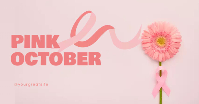 Pink October Facebook Cover Template | PosterMyWall