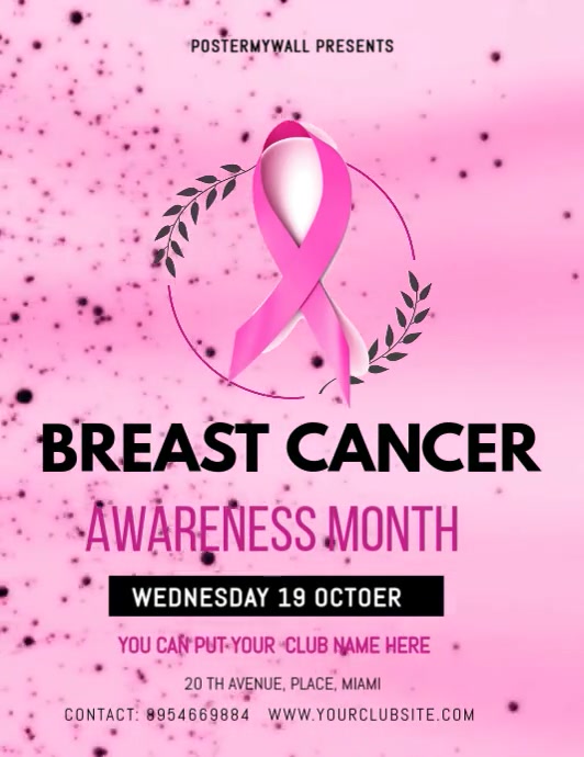 Pink October Flyer Video Template | PosterMyWall