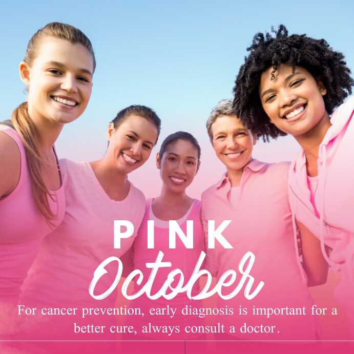 Pink october poster Template | PosterMyWall