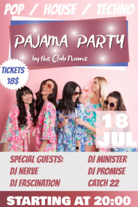 Create Free Pajama Party Flyers Postermywall