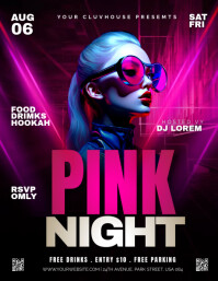 pink party Folder (US Letter) template