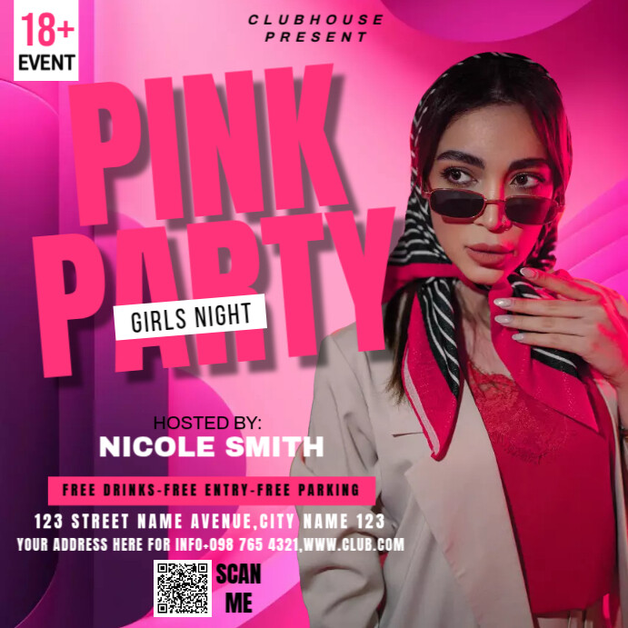 Plantilla de Pink Party | PosterMyWall