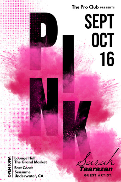 Pink Party Template | PosterMyWall