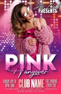 Pink Party Half Page Wide Полстраницы широкого формата template
