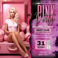 pink party night Instagram Post template