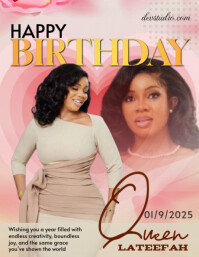 Pink Pastel Birthday Flyer (us Letter) template