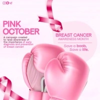 Pink Pastel Breast Cancer Awareness Month  Instagram Post template