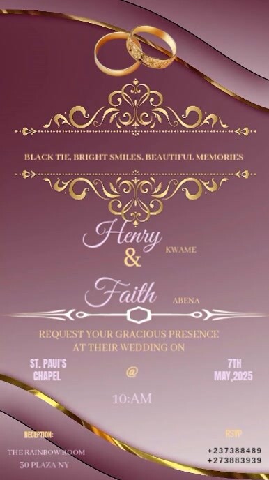 Pink Pastel Celebrate Love In Timeless Style With This Luxurious Wedding Invitation Poster Template. Tiktok Video