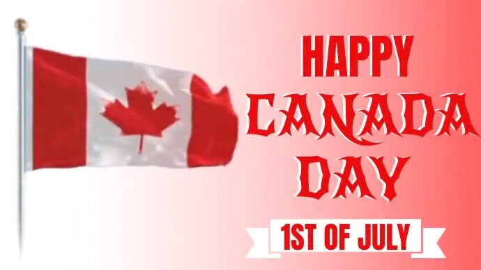 Copy of Pink Pastel Happy Canada Day Red And White Tw | PosterMyWall