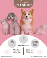 Red Pet Shop Promotion Instagram Portrait Template