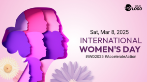 Rosa International Women's Day Digitalt display Template