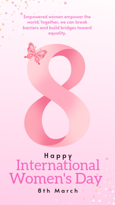 Pink Pastel International Women's Day  Instagram Story template