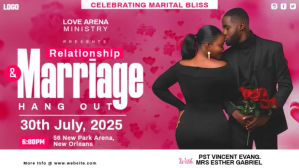 Rosa Marriage Hangout Ecrã digital Template
