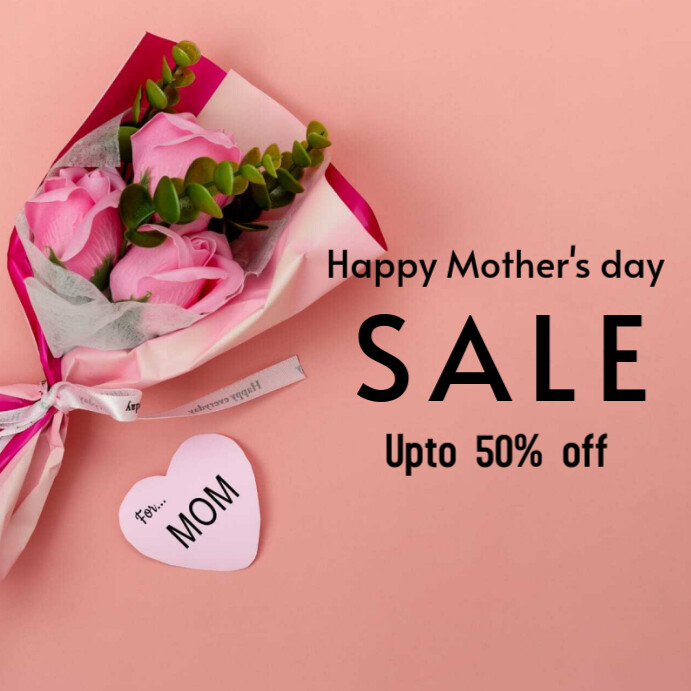 Pink Pastel Mother's Day Sale Instagram Post template