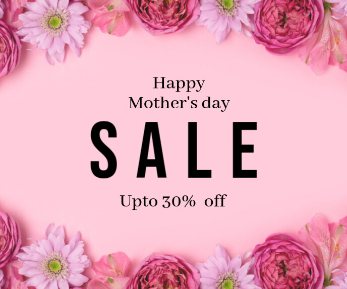 Pink Pastel Mother's Day Sale Template  Large Rectangle