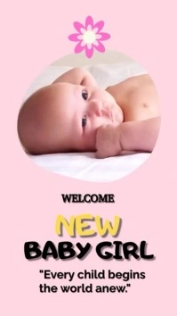 Pink Pastel Pink Background Joyful Welcome Ne งานแสดงผลงานแบบดิจิทัล (9:16) template