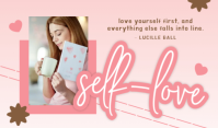 Pink Pastel Self Love Tag Tanda template