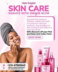 Pink Pastel Skincare Design Template  Instagram Portrait