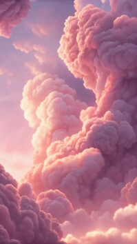 Pink Pastel Soft Clouds Instagram Story template