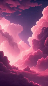 Pink Pastel Soft Clouds Instagram Story template