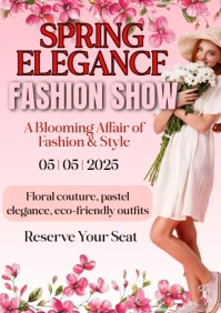 Pink Pastel Spring Elegance Fashion Show A1 template