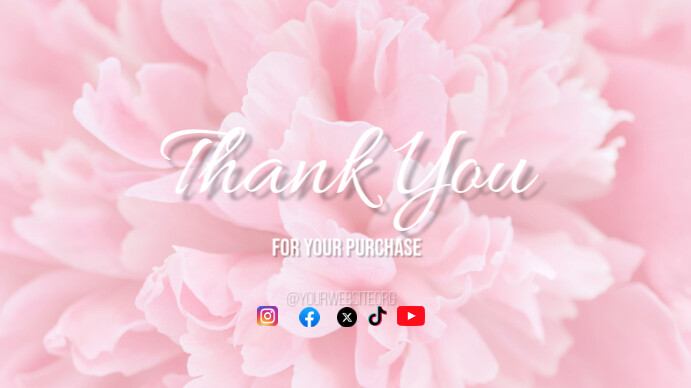 Copy of Pink Pastel Thank You Digital Display (16:9) | PosterMyWall