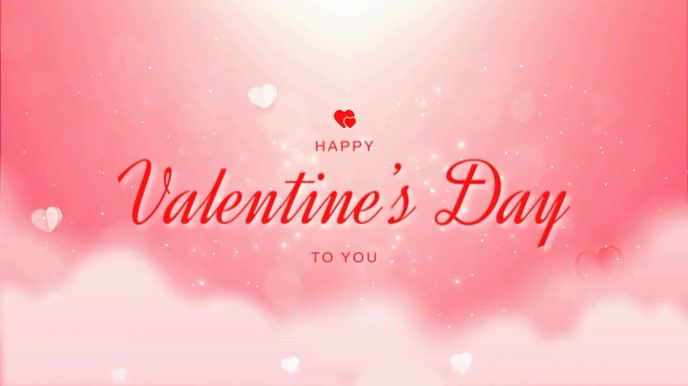 Pink Pastel Valentine's Day Digital Display (16:9) template