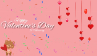 Pink Pastel Valentinees Day Cocktail Party Tanda 标记 template