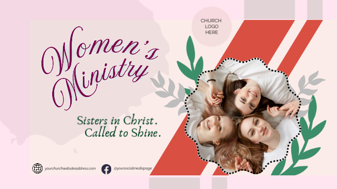 Pink Pastel Women's Ministry Digital Display (16:9) template