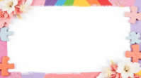 Pink Paster Banner Ornament Frame งานแสดงผลงานแบบดิจิทัล (16:9) template