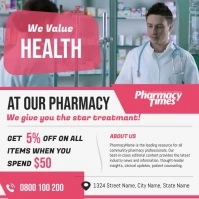 Pink Pharmacy Ad Square Video template