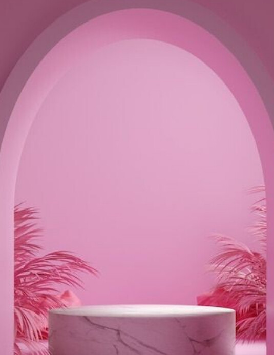 Pink podium product display background ใบปลิว (US Letter) template