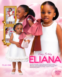 Pink Princess Birthday Celebration Instagram Portrait Video template
