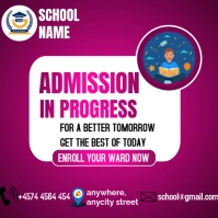 Pink Professional Admissions Open Poster  Instagram Post template