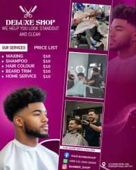 Pink Professional Barbershop Advertisement Template  Instagram Portrait