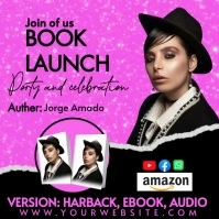 Pink Professional Book Launch Instagram Post template