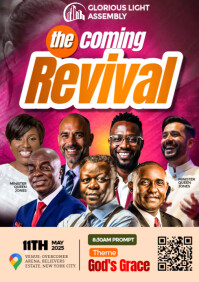 Pink Professional Church Flyers  A4 template