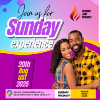 Pink Professional Church Flyers  Instagram Post template