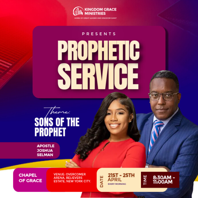 Pink Professional Church  Instagram Post template