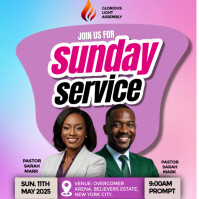 Pink Professional Church  Instagram Post template