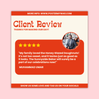 Pink Professional Client Review Instagram Post template