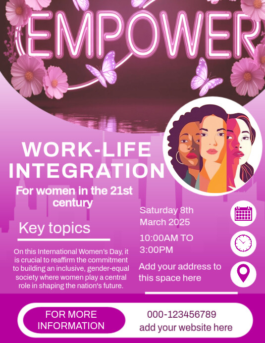 Copy of Pink Professional Editable Conference Seminar Flyer Template ...