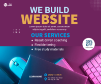 Pink Educational Services Promotion Malaking Rektangle Template