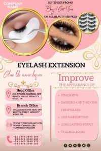 Pink Professional Eyelash Extension P Poster template