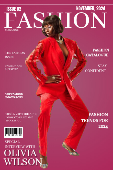 Copy of Pink Professional Fashion Magazine Cover Poster | PosterMyWall