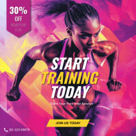 Pink Professional Fitness And Gym Trial Session Instagram Post template