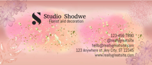Pink Professional  Florist And Decoration Envelopes Enveloppes template