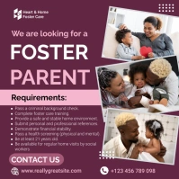 Pink Professional Foster Parent Instagram Pos template