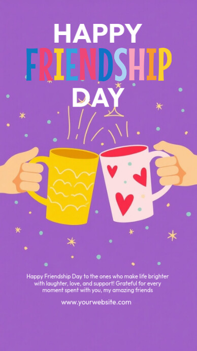 Pink Professional Friendship Day Instagram Story Instagram-verhaal template