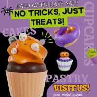 Pink Professional Halloween Bake Sale  Instagram Post template